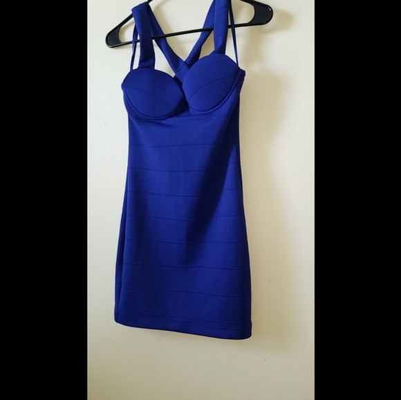 Charlotte Russe Dresses & Skirts - Bustier Cross Back Bodycon Dress